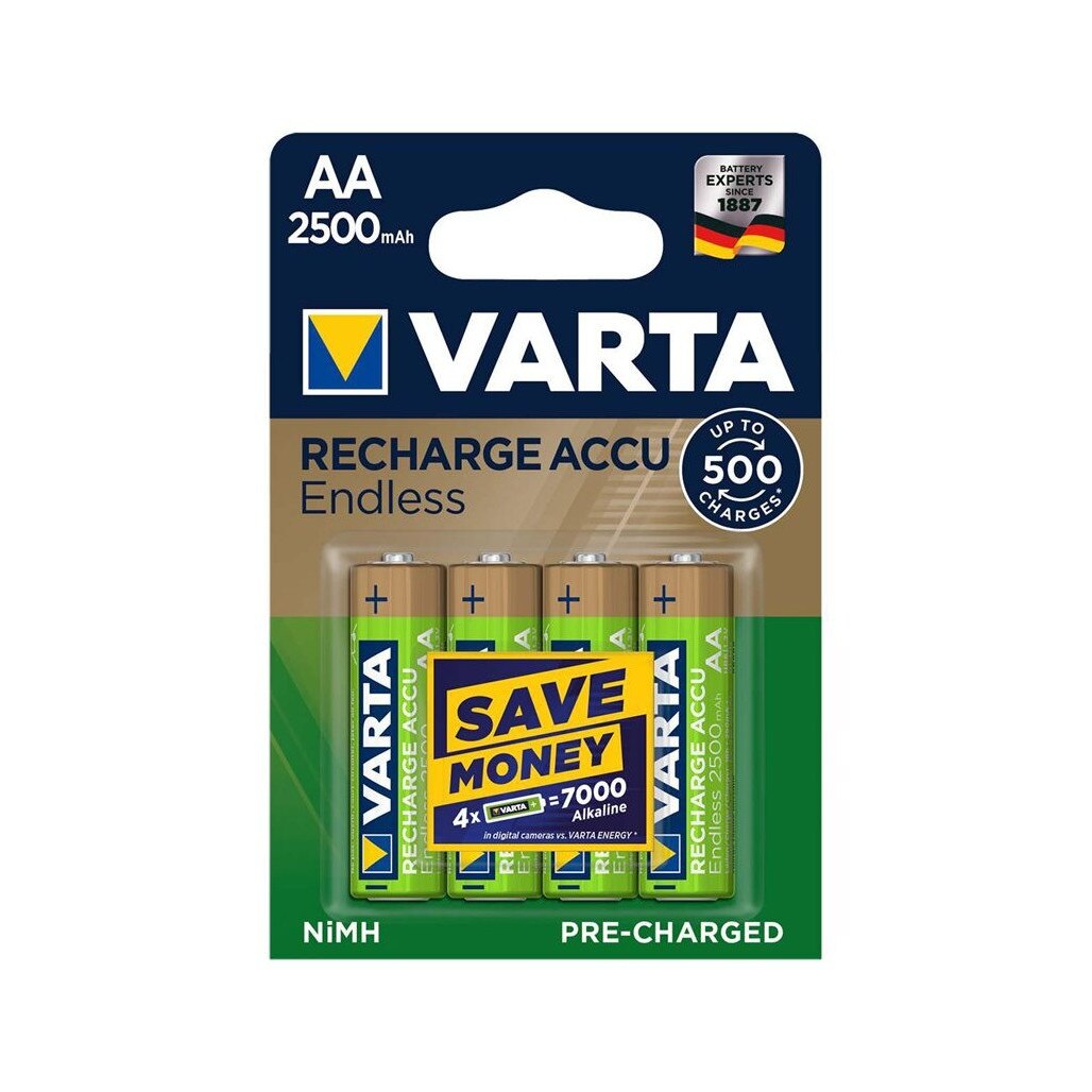 Acumulatori Varta Endless AA R6 2500mAh 1,2V Ni-MH blister 4 buc