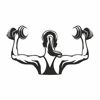 Sticker decorativ pentru perete, modern, fata la sala, culturism, fitness, Utilizat pentru sala de fitness, dormitor, living, hol si bucatarie, Negru, PVC autocolant, 130 x 70 cm Sticker decorativ pentru perete, modern, fata la sala, culturism, fitness, Utilizat pentru sala de fitness, dormitor, living, hol si bucatarie, Negru, PVC autocolant, 130 x 70 cm