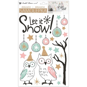 Sticker iarna in stil vintage - Let It Snow, 25 x 42 cm Sticker iarna in stil vintage - Let It Snow, 25 x 42 cm