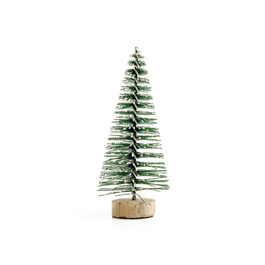 Bradulet artificial verde cu zapada artificiala. 8.5 x 3.5 cm