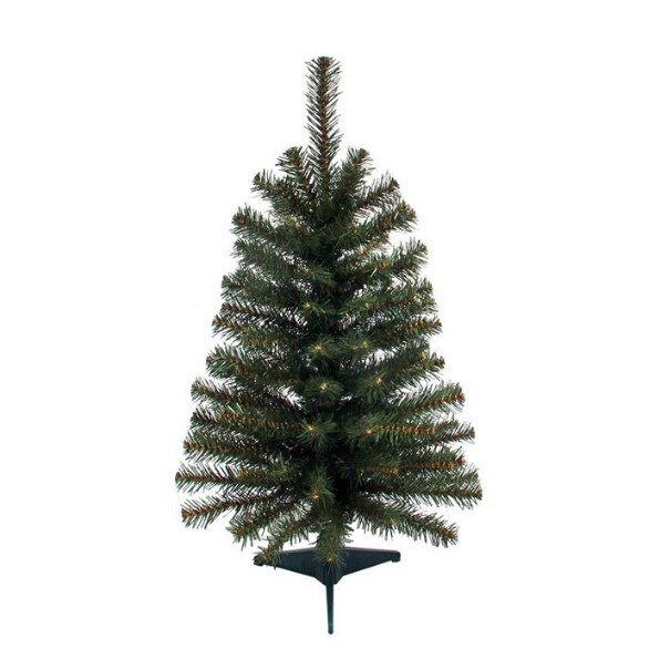 Brad artificial de Craciun Lumi LUXURY®, verde, 1 m, 105 crengute, include suport plastic