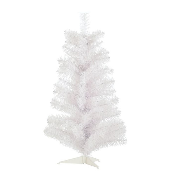 Brad artificial de Craciun Lumi LUXURY®, alb, 1.2 m, 145 crengute, include suport plastic