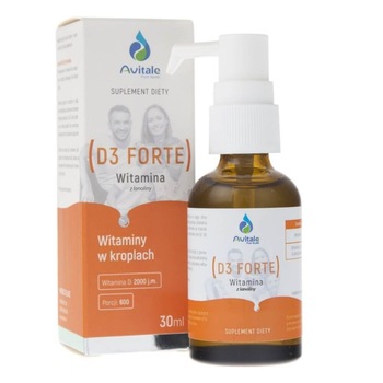 Avitale Vitamina D3 Forte 2000 IU in picaturi- 30 ml supliment alimentar Avitale Vitamina D3 Forte 2000 IU in picaturi- 30 ml supliment alimentar