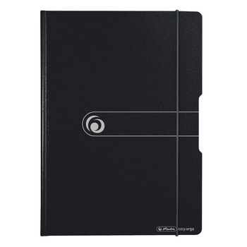Clipboard dublu Herlitz, A4, Negru/Gri Clipboard dublu Herlitz, A4, Negru/Gri