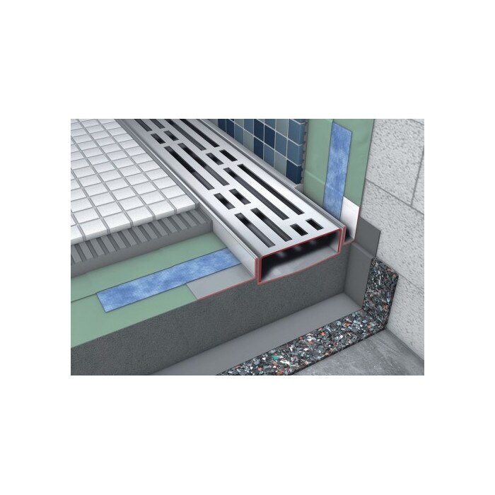 Дизайнерска решетка Tece basic, полирана неръждаема стомана за десен ...