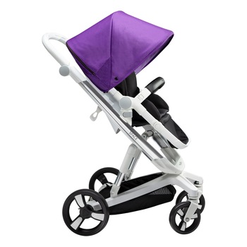 Carucior Bebumi Space 2 in 1, Cadru crom, Mov, cu frana automata, 2020 Carucior Bebumi Space 2 in 1, Cadru crom, Mov, cu frana automata, 2020