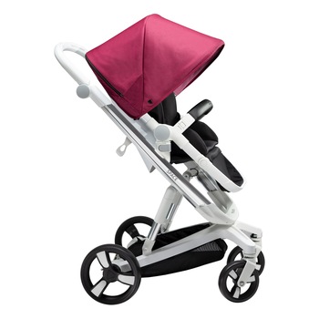 Carucior Bebumi Space, Silver frame Ruby, cu frana automata, 2020 Carucior Bebumi Space, Silver frame Ruby, cu frana automata, 2020