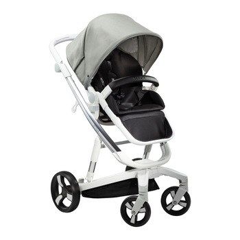 Carucior Bebumi Space 3 in 1, Cadru crom, Gri, cu frana automata, 2020 Carucior Bebumi Space 3 in 1, Cadru crom, Gri, cu frana automata, 2020