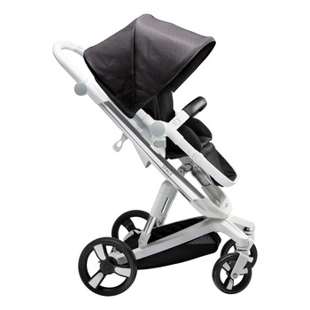 Carucior Bebumi Space 2 in 1, Cadru crom, Negru , cu frana automata, 2020 Carucior Bebumi Space 2 in 1, Cadru crom, Negru , cu frana automata, 2020