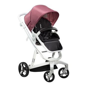 Carucior Bebumi Space, Gabardine pink, cu frana automata, 2020 Carucior Bebumi Space, Gabardine pink, cu frana automata, 2020