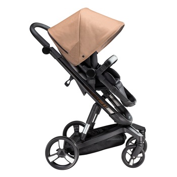 Carucior Bebumi Space Eco, Cadru Negru, Bej, 2020 Carucior Bebumi Space Eco, Cadru Negru, Bej, 2020