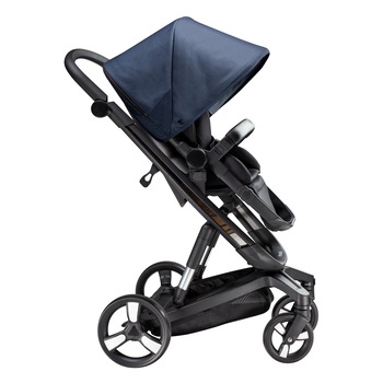 Carucior Bebumi Space Eco 3 in 1, Cadru Negru, Albastru inchis, 2020 Carucior Bebumi Space Eco 3 in 1, Cadru Negru, Albastru inchis, 2020