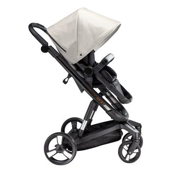 Carucior Bebumi Space 3 in 1, Cadru negru, Gri deschis, cu frana automata, 2020 Carucior Bebumi Space 3 in 1, Cadru negru, Gri deschis, cu frana automata, 2020