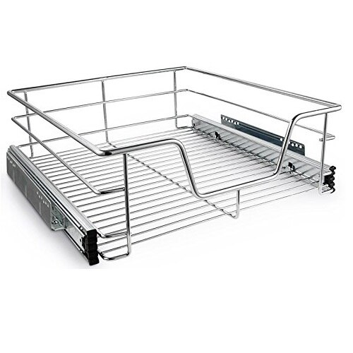 Raft telescopic pentru organizare, Zazui, Argintiu, 50