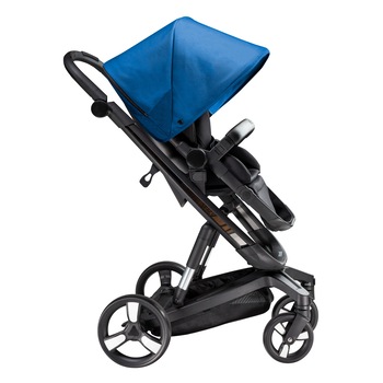 Carucior Bebumi Space 3 in 1, Cadru negru, Albastru, cu frana automata, 2020 Carucior Bebumi Space 3 in 1, Cadru negru, Albastru, cu frana automata, 2020
