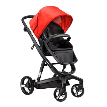 Carucior Bebumi Space 3 in 1, Cadru negru, Rosu, cu frana automata, 2020 Carucior Bebumi Space 3 in 1, Cadru negru, Rosu, cu frana automata, 2020