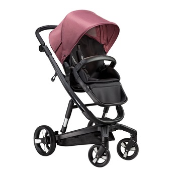 Carucior Bebumi Space 3 in 1, Cadru negru,Roz, cu frana automata, 2020 Carucior Bebumi Space 3 in 1, Cadru negru,Roz, cu frana automata, 2020