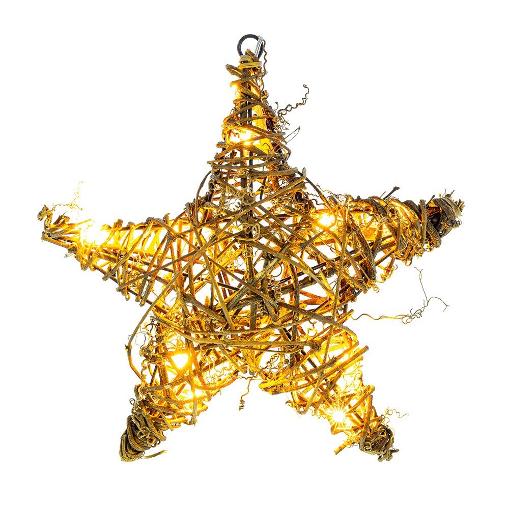 Decoratiune de Craciun Retlux, 10 LED-uri, Stea, Lumina calda