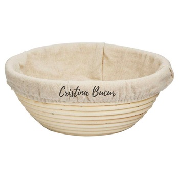 Cos de Paine, Banneton din Rattan pentru Dospire Aluat, Foietaj Produse Fainoase si Paine cu Maia, cu Husa Bumbac, Rotund Cos de Paine, Banneton din Rattan pentru Dospire Aluat, Foietaj Produse Fainoase si Paine cu Maia, cu Husa Bumbac, Rotund