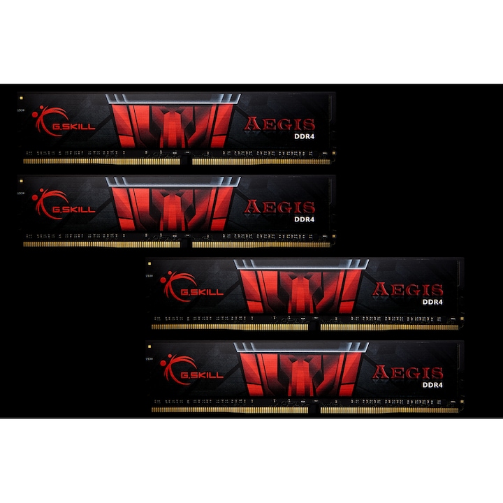 G.SKILL 64GB DDR4 3200MHz Kit(4x16GB) Aegis Black, 156070, Memória