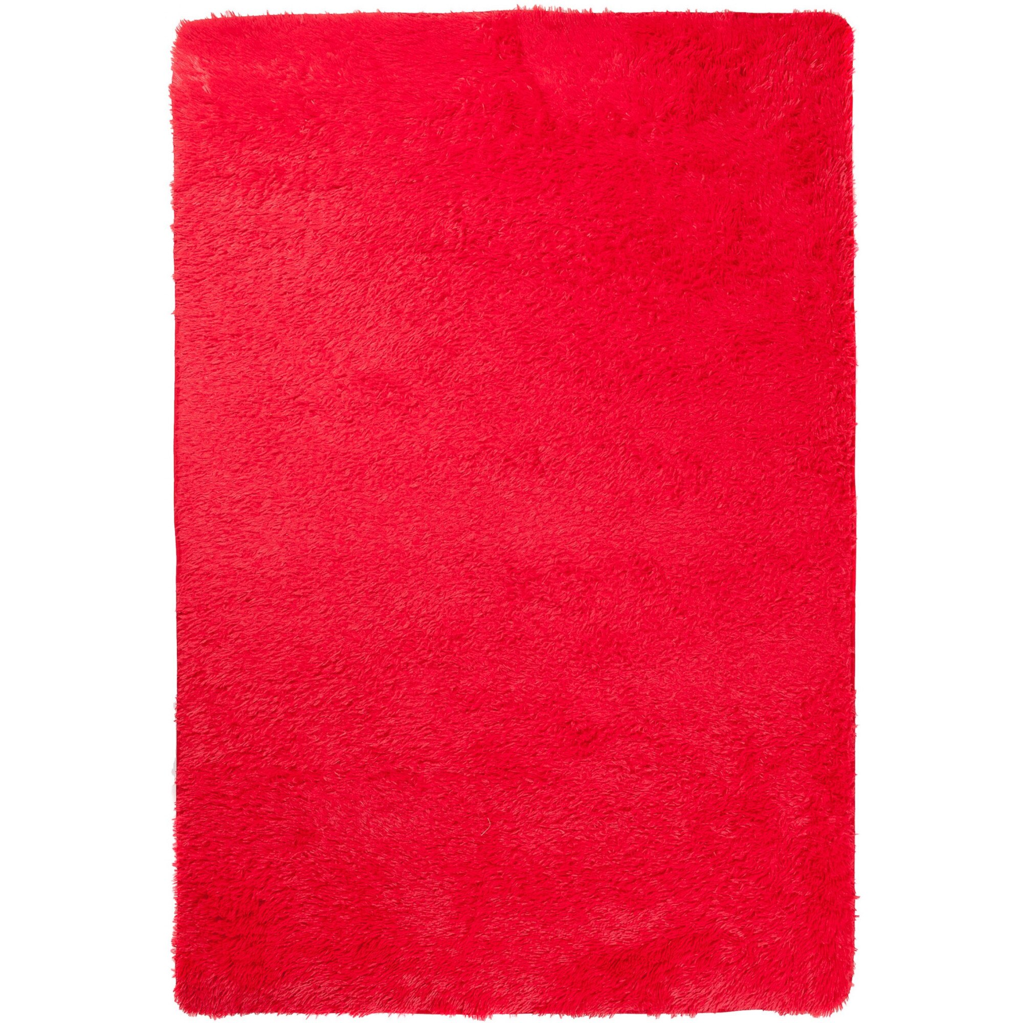 Covor Silk Modern Fluffy Plain Non Slip Chemex red 160x230