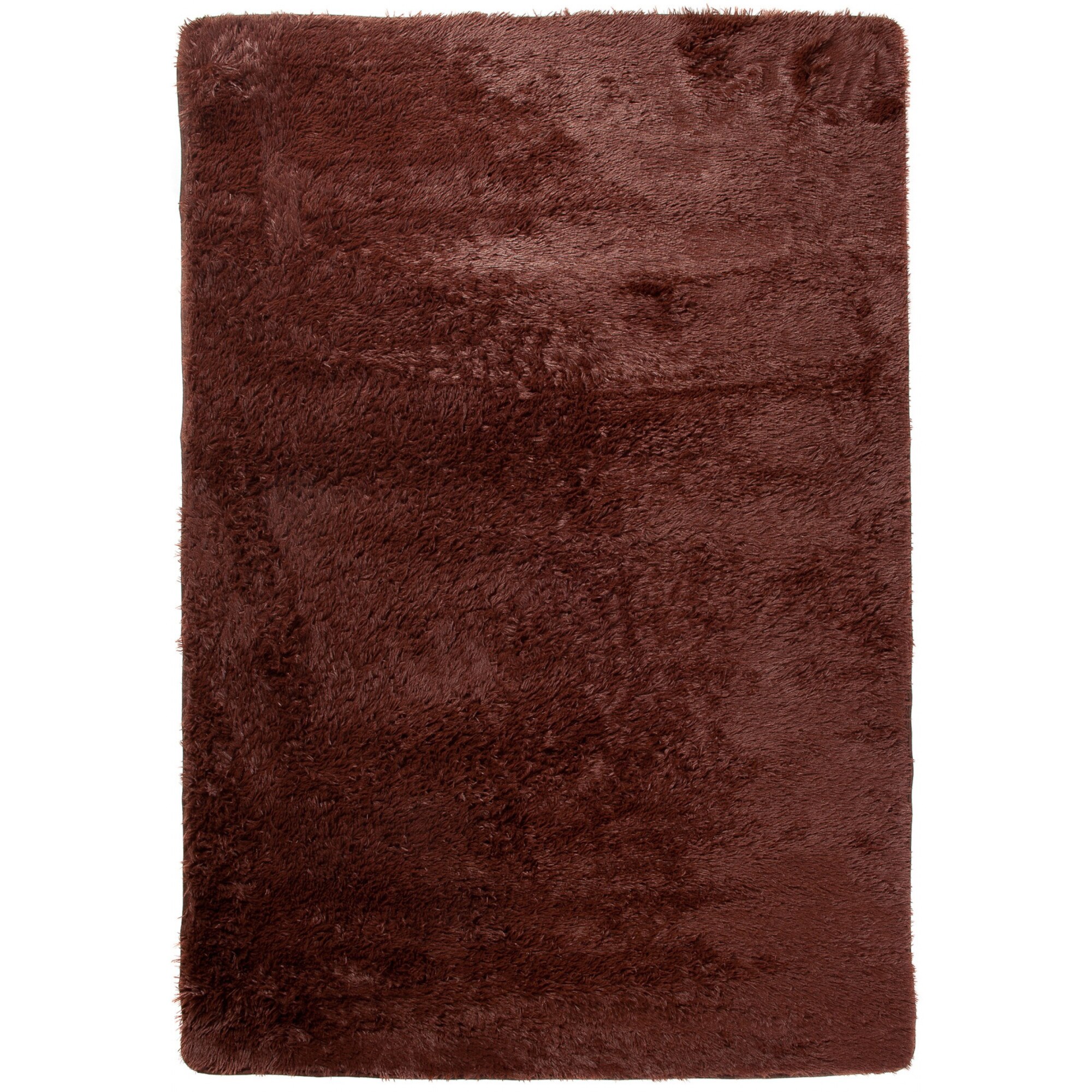 Covor Silk Modern Fluffy Plain Non Slip Chemex maro 140x200