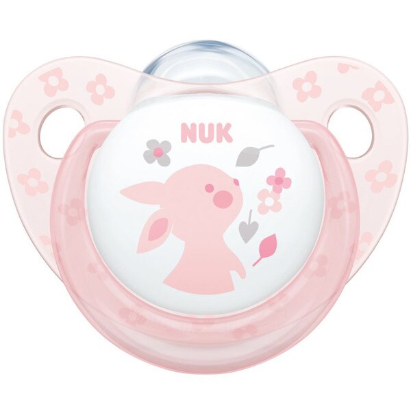 Suzeta ortodontica din silicon Nuk Rose 730052R, Roz 0-6 luni