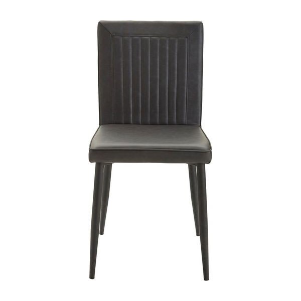 Set 2 Scaune Felicia Piele Ecologica Gri Antracit Home Affaire 44.5 × 45 × 91 cm