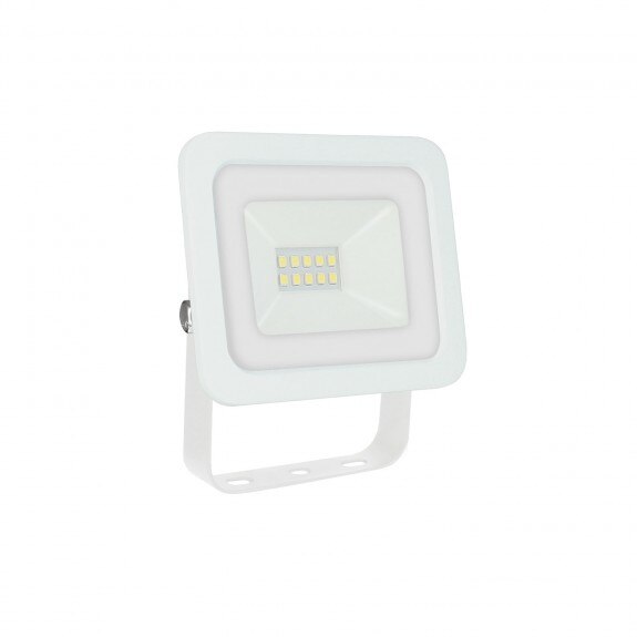 Proiector led 10 w, lumina rece,830 lm, ( 6000 k ), IP 65 , 230 v,clasa a++,carcasa aluminiu alba