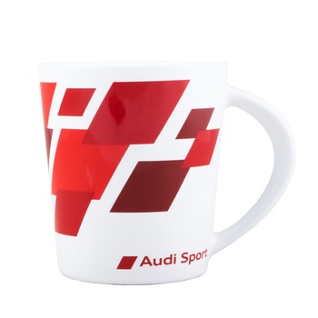 Cana ceramica Audi Sport, 400 ml, Alb/Rosu Cana ceramica Audi Sport, 400 ml, Alb/Rosu