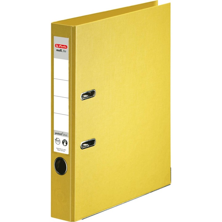 Biblioraft A4 Herlitz, 5 cm, Galben