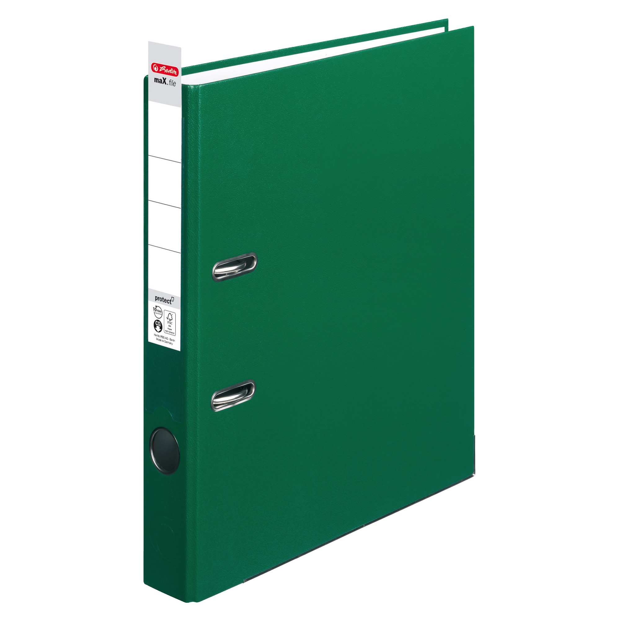 Biblioraft A4 Herlitz, 5 cm, Verde