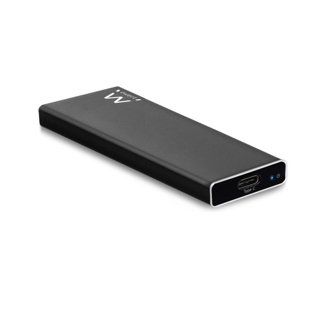 Rack HDD extern Ewent EW7024, M.2 NVMe SSD, USB-C 3.1 Gen2, Negru