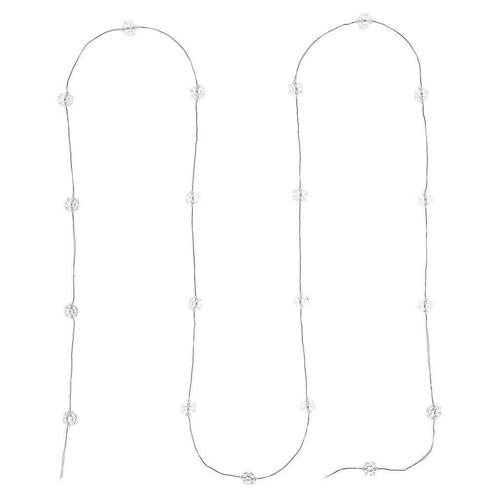 Instalatie de craciun Retlux, Model RXL273, 20 led-uri, Fulgi de zapada, 2,3 m, Alb rece