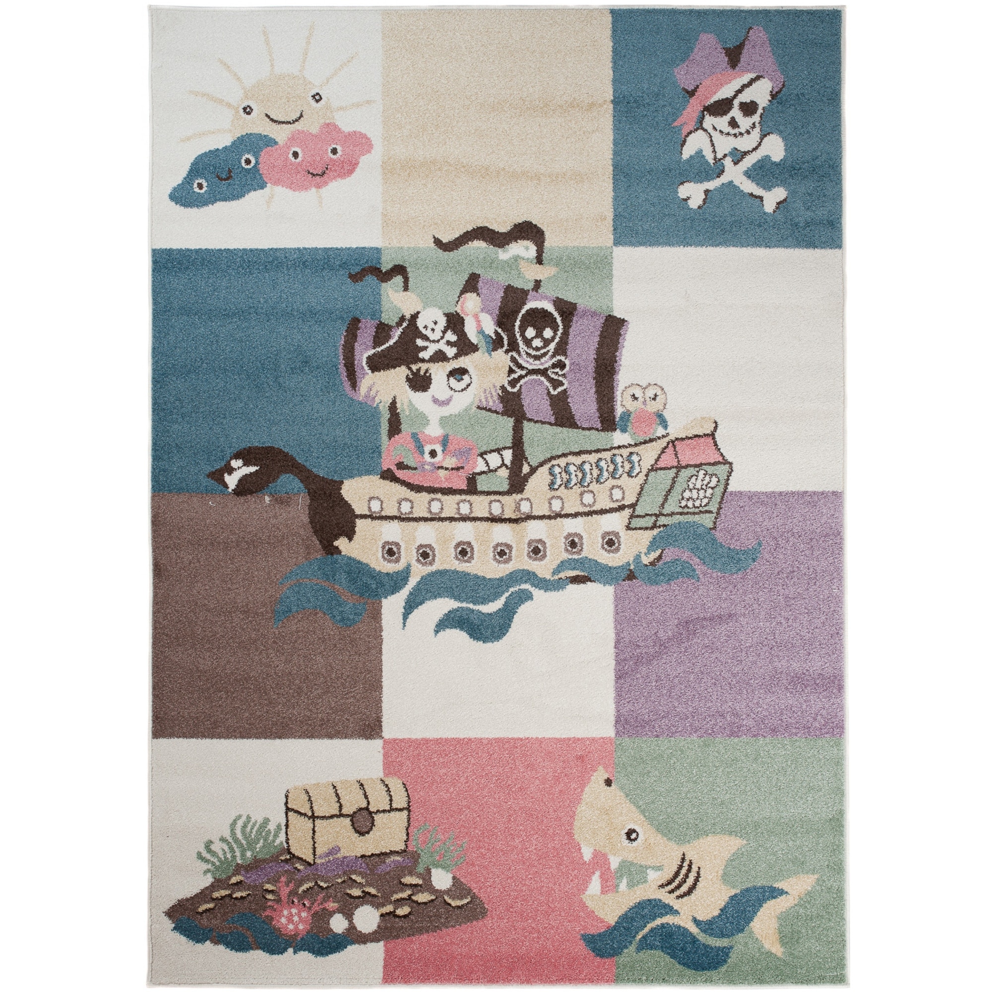 Covor Happy For Kids Short Pile Play T827A HAY EBR cremos 80x150