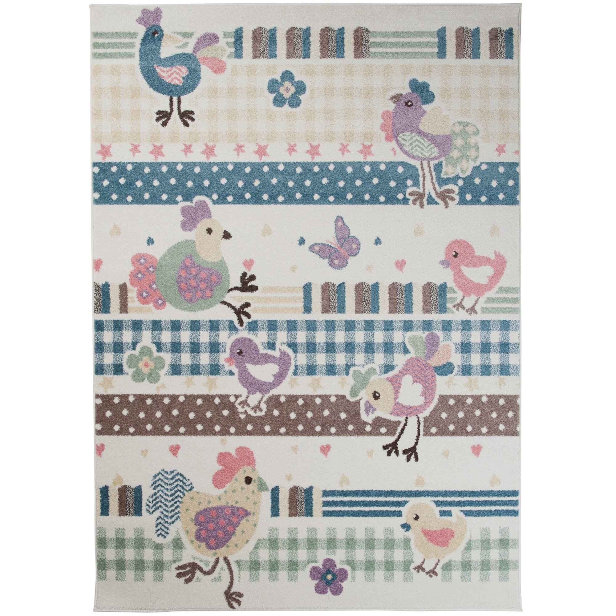 Covor Happy For Kids Short Pile Play V004A HAY EBR cremos 160x220