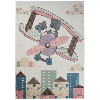 Covor Happy For Kids Short Pile Play V029A HAY EBR cremos 120x170 Covor Happy For Kids Short Pile Play V029A HAY EBR cremos 120x170