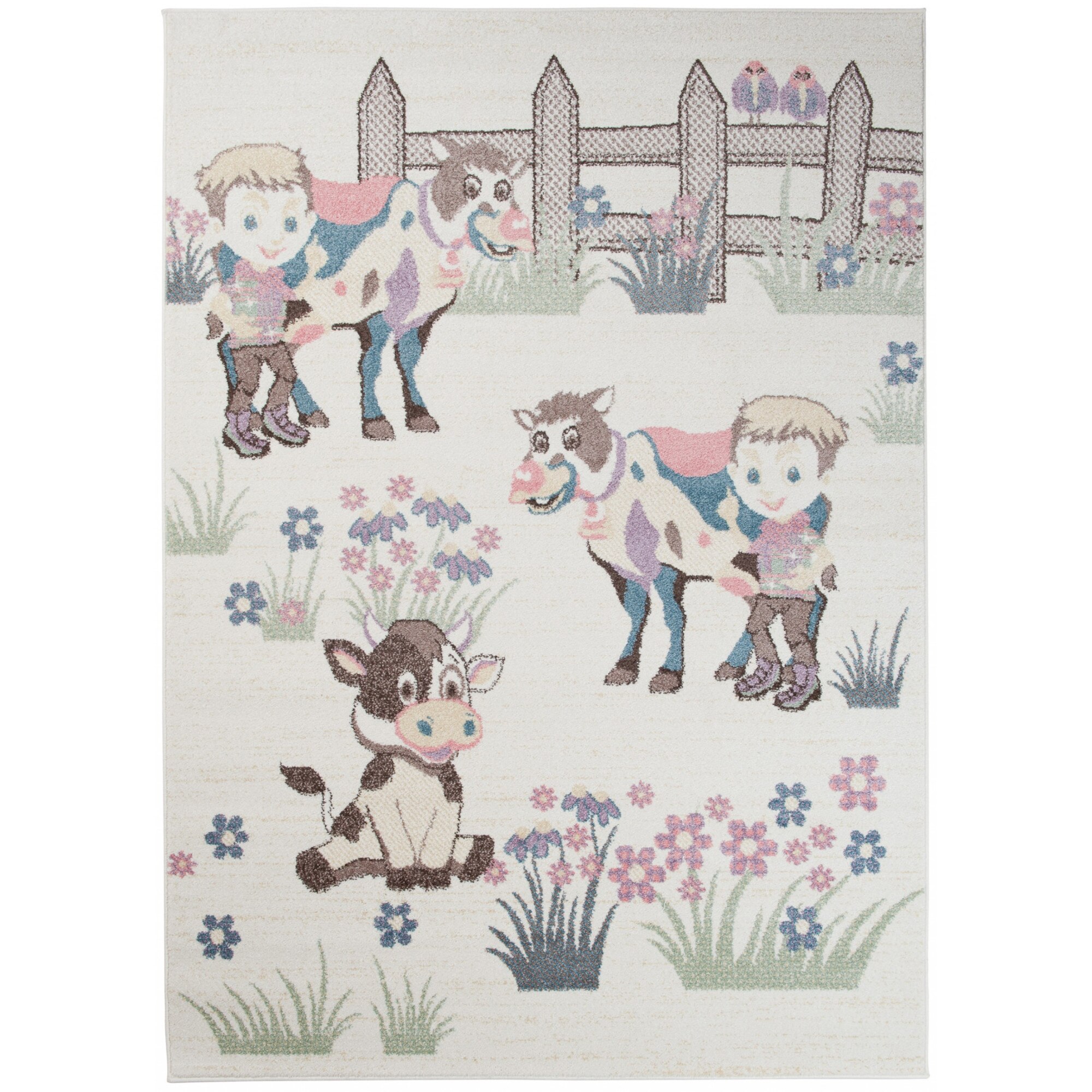 Covor Happy For Kids Short Pile Play V035A HAY EBR cremos 160x220