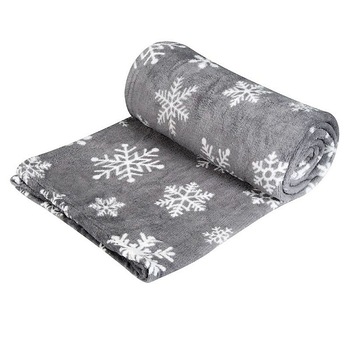 Patura catifea Fulgi de nea , gri, 150 x 200 cm Patura catifea Fulgi de nea , gri, 150 x 200 cm