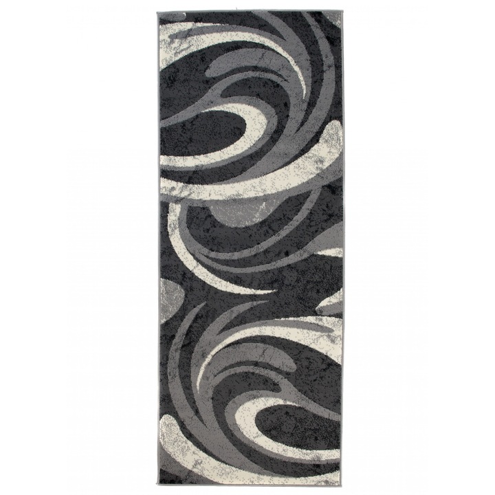 Covor Cheap Runner Modern Frame Rectangle 2641A CRM gri 120x400