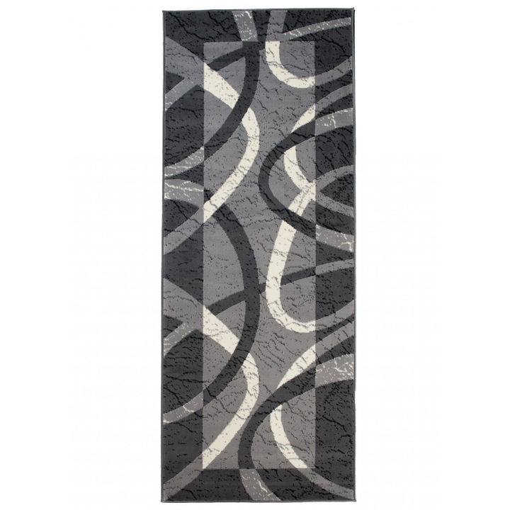 Covor Cheap Runner Modern Frame Rectangle 3707A CRM gri 70x150