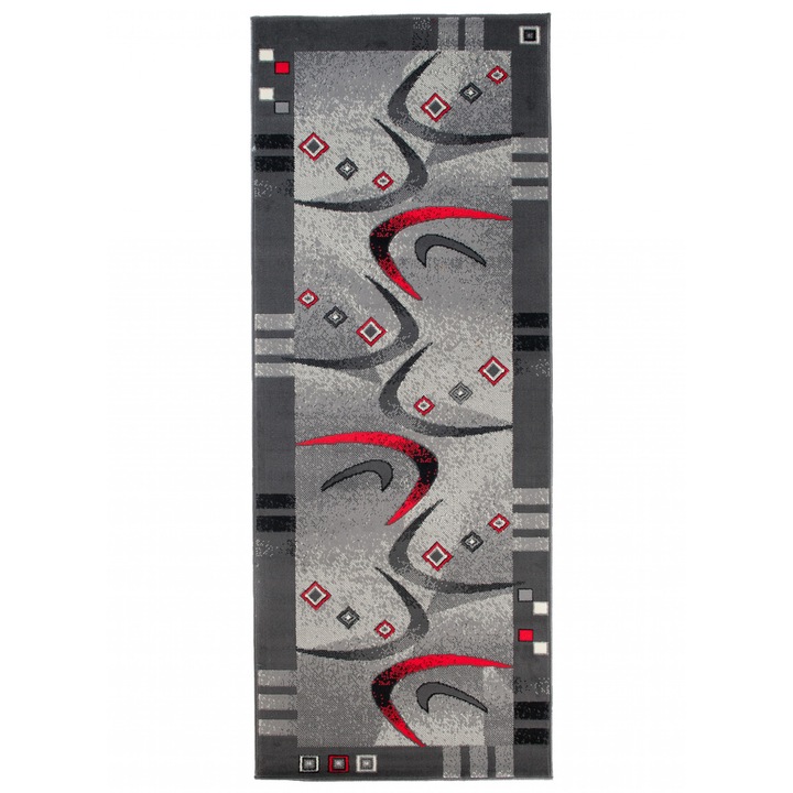 Covor Cheap Runner Modern Frame Rectangle 4596A CRM gri 70x150