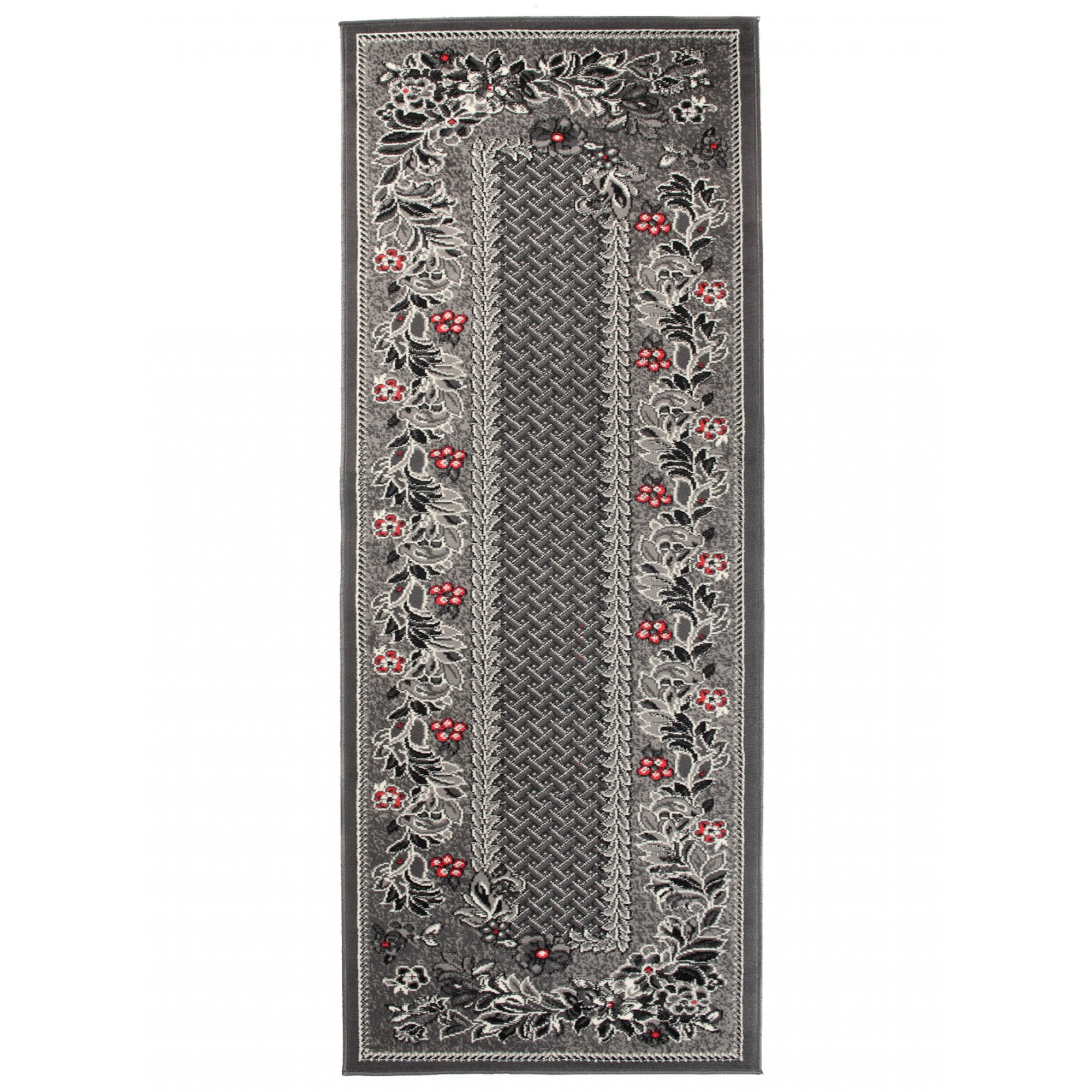 Covor Cheap Runner Modern Frame Rectangle 7192B CRM gri 70x250