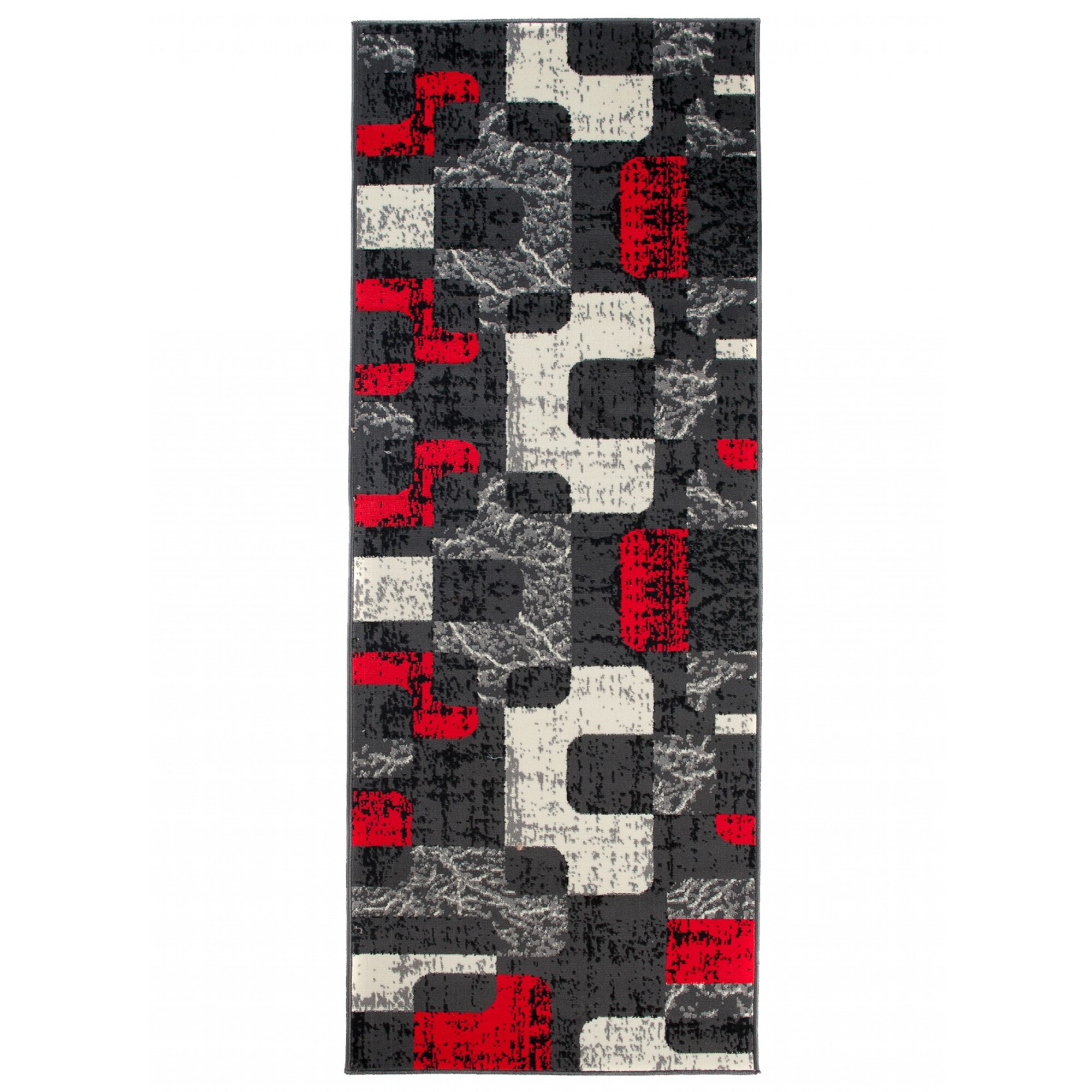 Covor Cheap Runner Modern Frame Rectangle D322A CRM gri 70x250