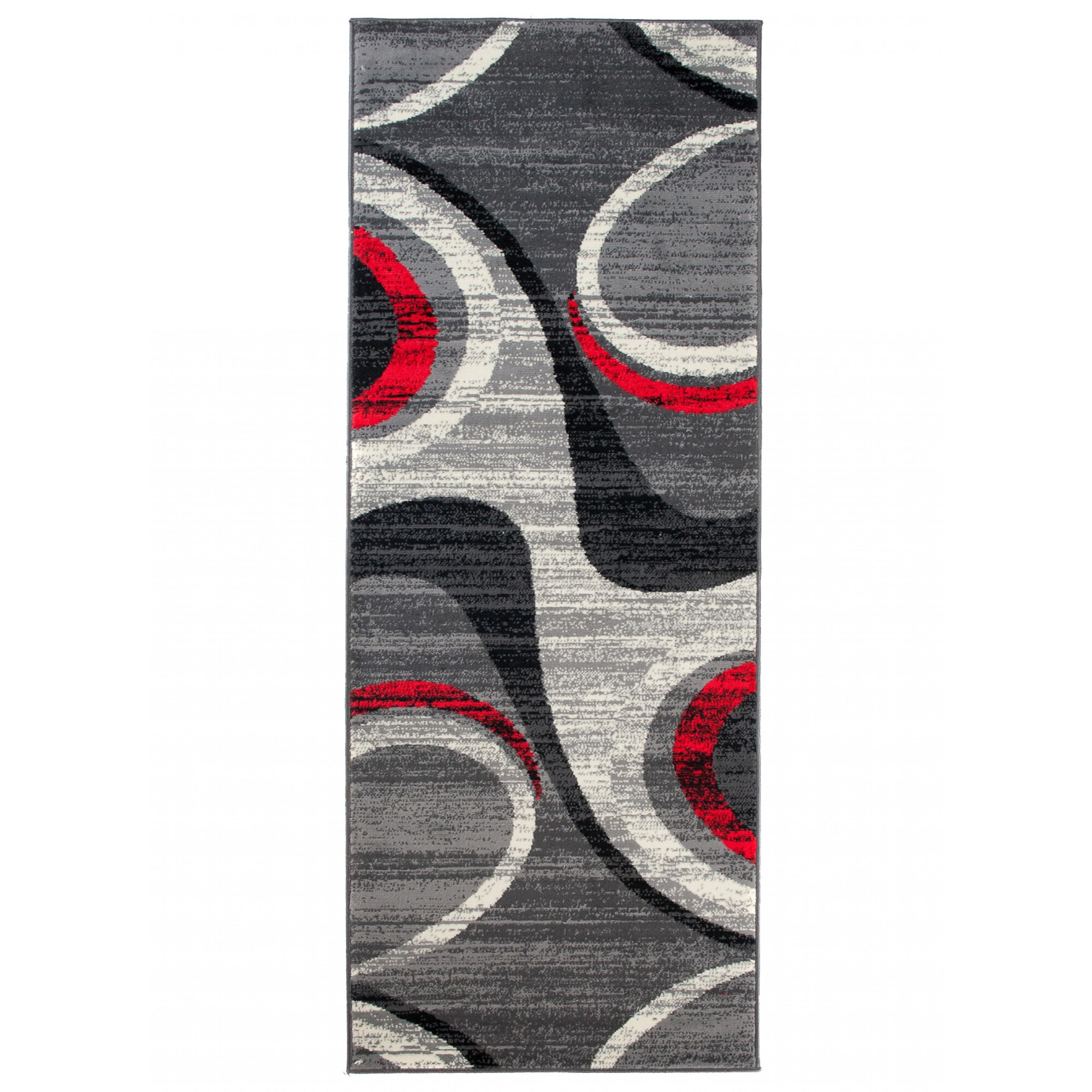 Covor Cheap Runner Modern Frame Rectangle F844B CRM gri 80x250