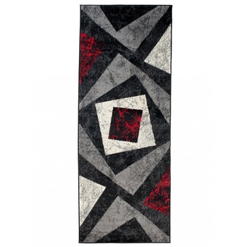 Covor Cheap Runner Modern Frame Rectangle K855A CRM negru 60x100 Covor Cheap Runner Modern Frame Rectangle K855A CRM negru 60x100