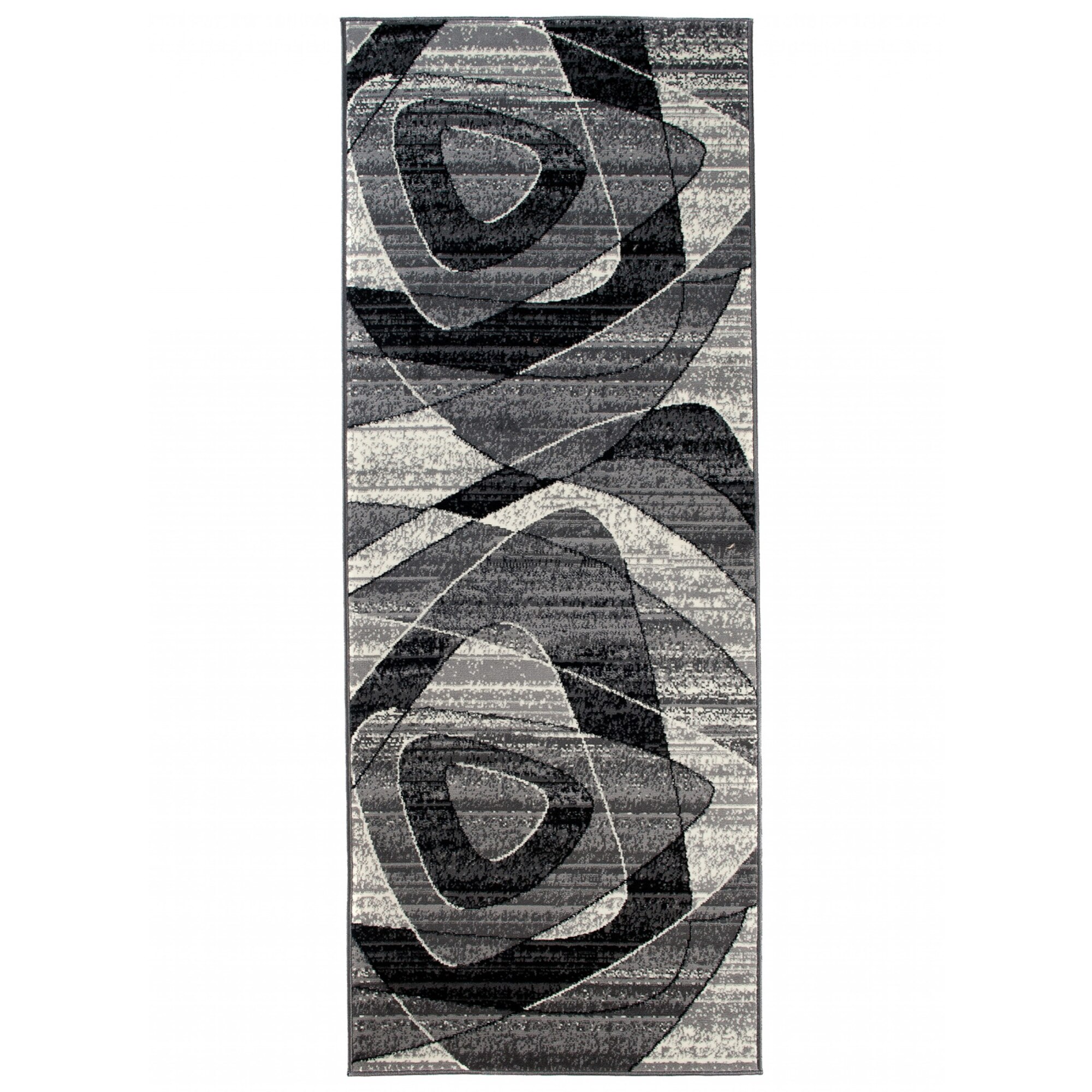 Covor Cheap Runner Modern Frame Rectangle K858A CRM gri 100x300