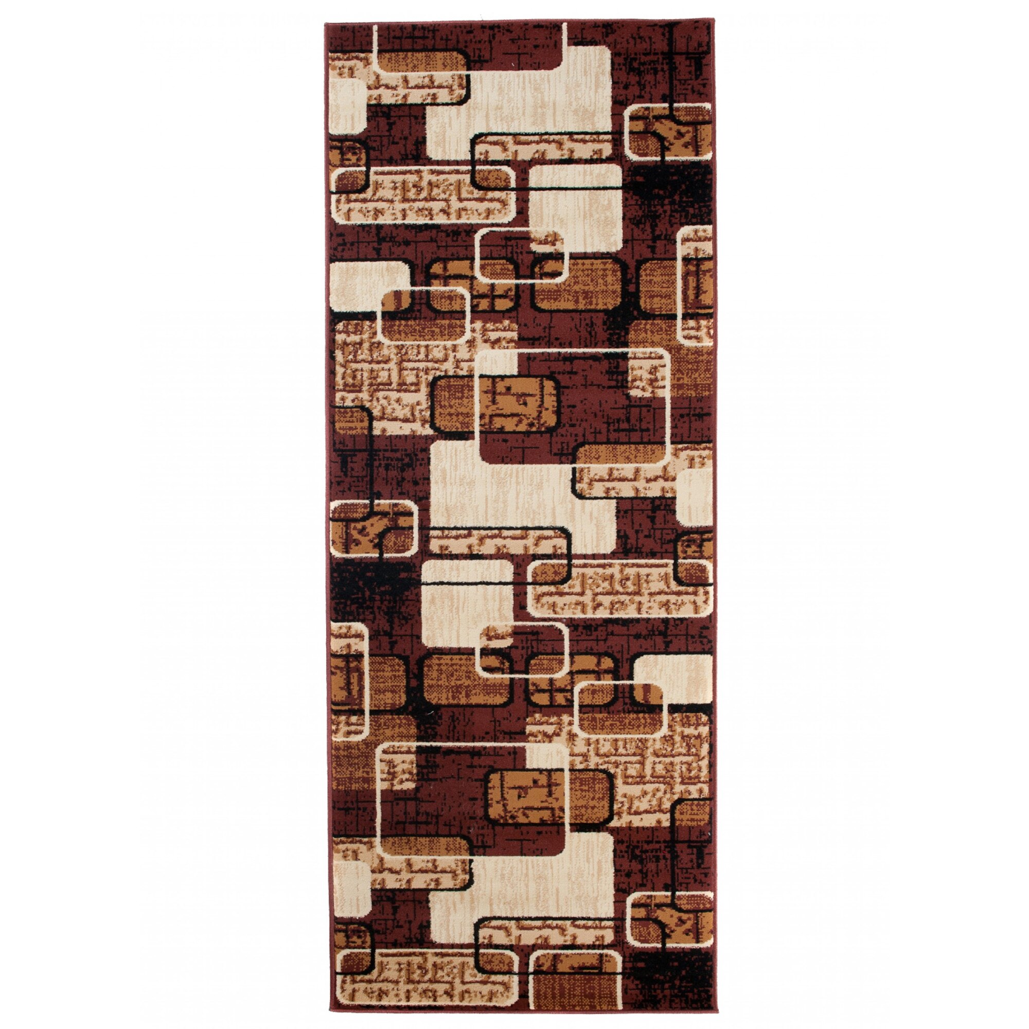 Covor Cheap Runner Modern Frame Rectangle K859A BGX maro 70x300