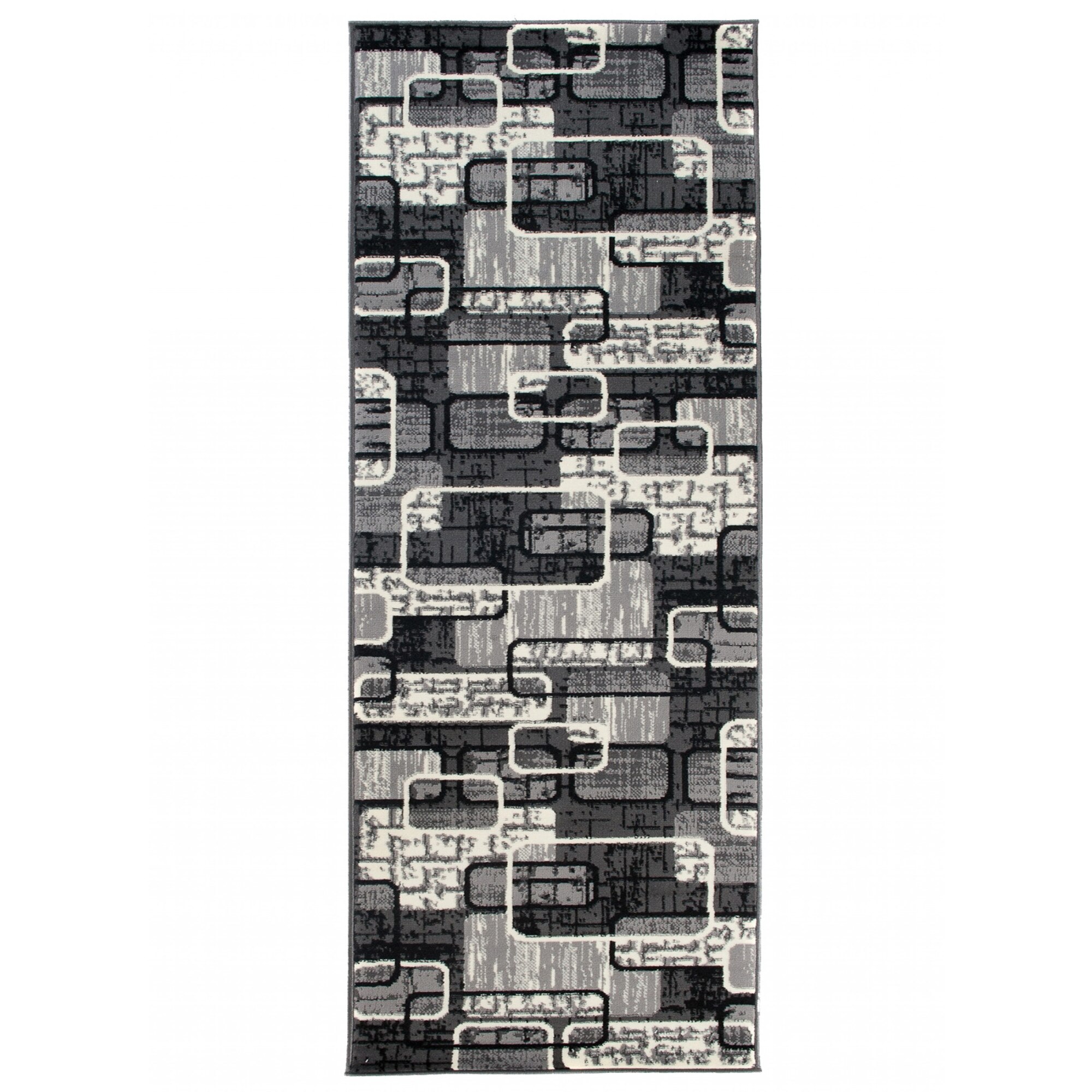 Covor Cheap Runner Modern Frame Rectangle K859A CRM gri 70x300