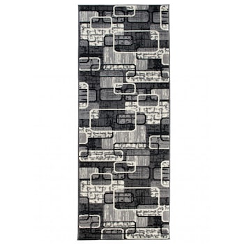 Covor Cheap Runner Modern Frame Rectangle K859A CRM gri 100x200 Covor Cheap Runner Modern Frame Rectangle K859A CRM gri 100x200